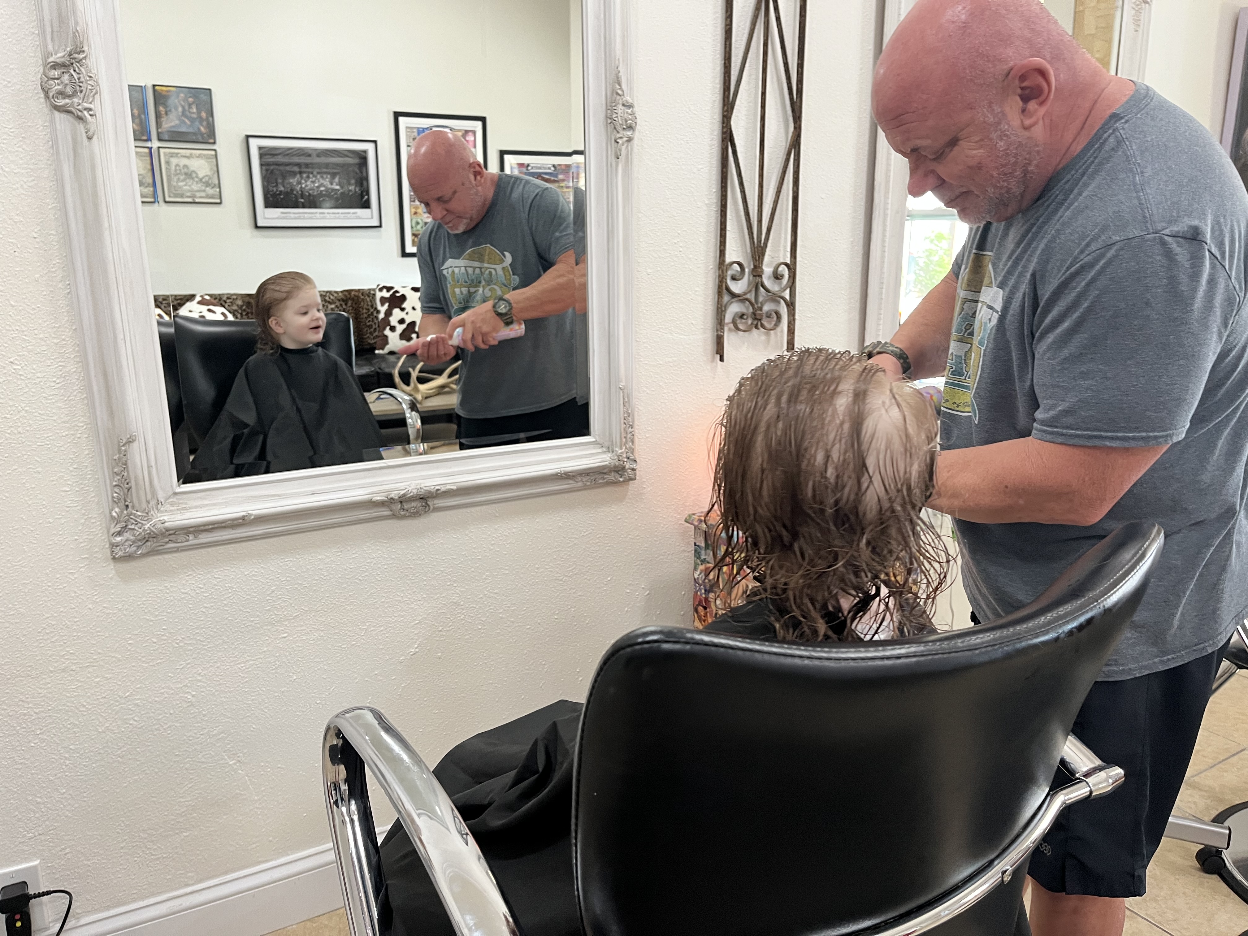 Bruce with young client